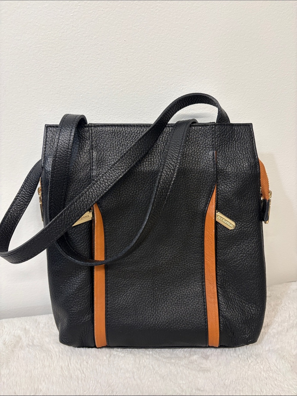 VALENTINA Convertible Backpack Black Brown